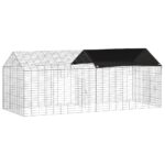vidaXL Klietka pre králiky Strieborná 200 x 78 x 78 cm – Obrázok 6