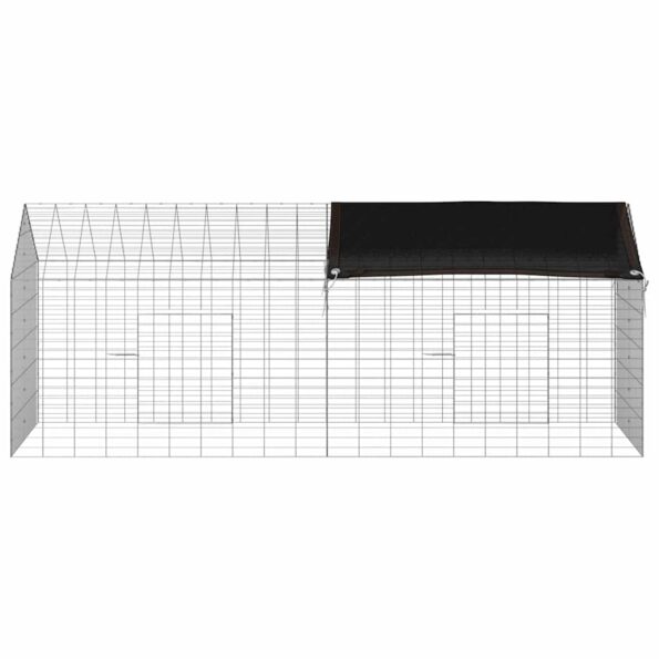 vidaXL Klietka pre králiky Strieborná 200 x 78 x 78 cm – Obrázok 8