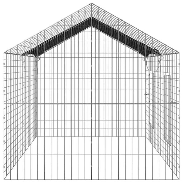 vidaXL Klietka pre králiky Strieborná 200 x 78 x 78 cm – Obrázok 9