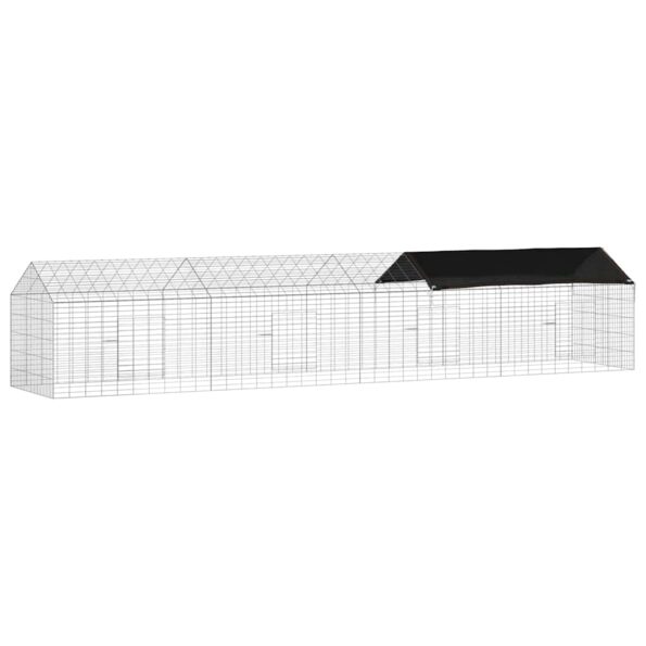 vidaXL Klietka pre králiky Strieborná 400 x 78 x 78 cm – Obrázok 2