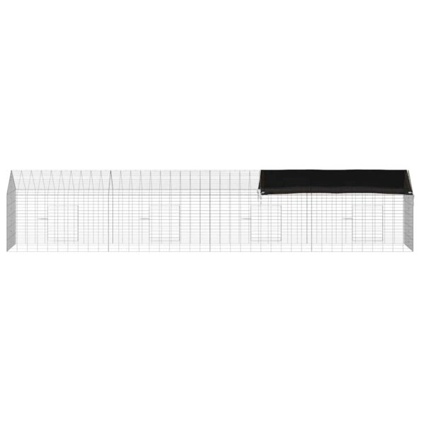 vidaXL Klietka pre králiky Strieborná 400 x 78 x 78 cm – Obrázok 8