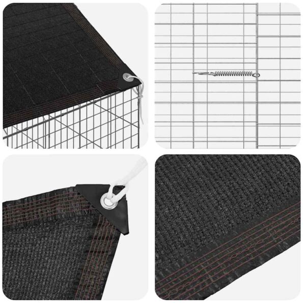 vidaXL Klietka pre králiky Strieborná 600 x 78 x 78 cm – Obrázok 10