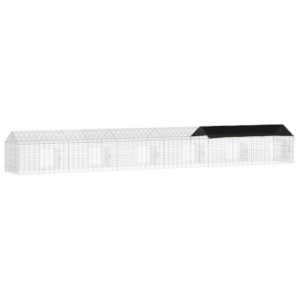 vidaXL Klietka pre králiky Strieborná 600 x 78 x 78 cm – Obrázok 6