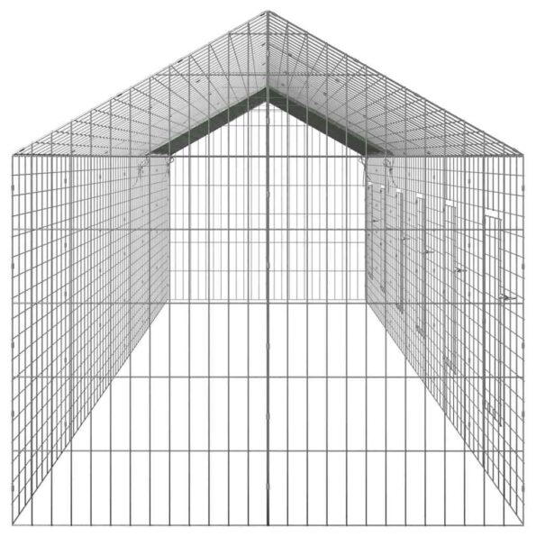 vidaXL Klietka pre králiky Strieborná 600 x 78 x 78 cm – Obrázok 9