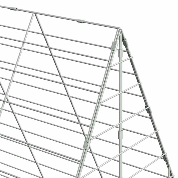 vidaXL Klietka pre králiky Strieborná 100 x 100 x 210 cm – Obrázok 11