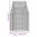 vidaXL Klietka pre králiky Strieborná 100 x 100 x 210 cm – Obrázok 12