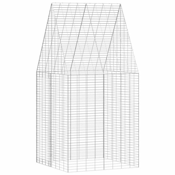vidaXL Klietka pre králiky Strieborná 100 x 100 x 210 cm – Obrázok 2