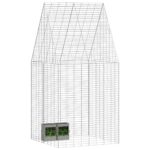vidaXL Klietka pre králiky Strieborná 100 x 100 x 210 cm – Obrázok 3