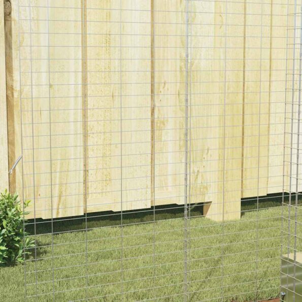 vidaXL Klietka pre králiky Strieborná 100 x 100 x 210 cm – Obrázok 5