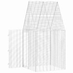vidaXL Klietka pre králiky Strieborná 100 x 100 x 210 cm – Obrázok 6