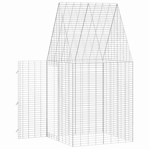 vidaXL Klietka pre králiky Strieborná 100 x 100 x 210 cm – Obrázok 6