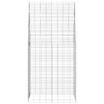 vidaXL Klietka pre králiky Strieborná 100 x 100 x 210 cm – Obrázok 7