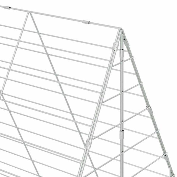 vidaXL Klietka pre králiky Strieborná 200 x 100 x 210 cm – Obrázok 11