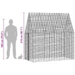 vidaXL Klietka pre králiky Strieborná 200 x 100 x 210 cm – Obrázok 13