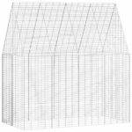 vidaXL Klietka pre králiky Strieborná 200 x 100 x 210 cm – Obrázok 2