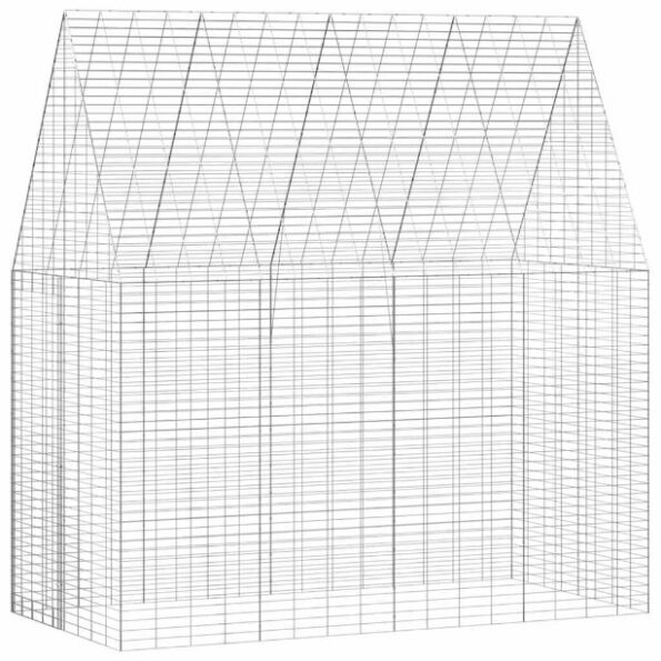 vidaXL Klietka pre králiky Strieborná 200 x 100 x 210 cm – Obrázok 2