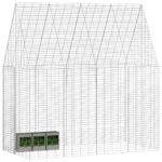 vidaXL Klietka pre králiky Strieborná 200 x 100 x 210 cm – Obrázok 3