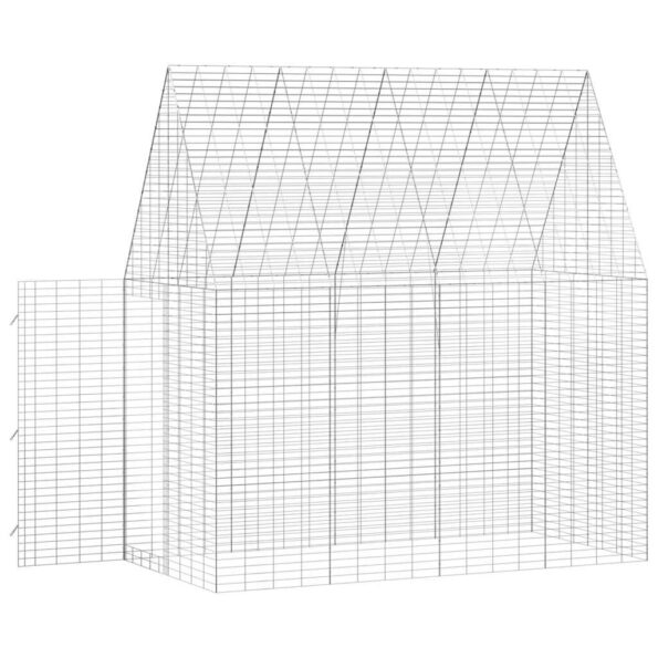 vidaXL Klietka pre králiky Strieborná 200 x 100 x 210 cm – Obrázok 6