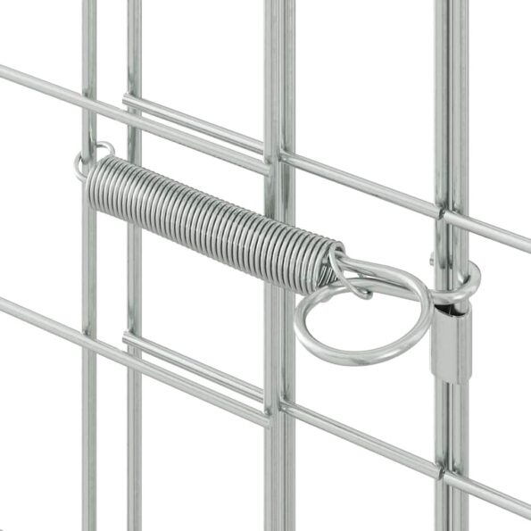 vidaXL Klietka pre králiky Strieborná 200 x 100 x 210 cm – Obrázok 9