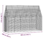 vidaXL Klietka pre králiky Strieborná 300 x 100 x 210 cm – Obrázok 12