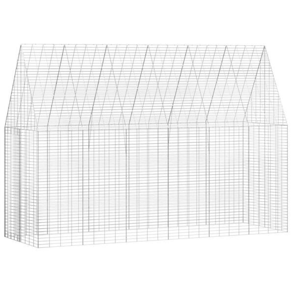 vidaXL Klietka pre králiky Strieborná 300 x 100 x 210 cm – Obrázok 2