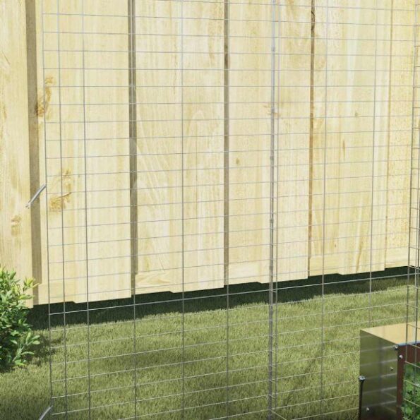 vidaXL Klietka pre králiky Strieborná 300 x 100 x 210 cm – Obrázok 5