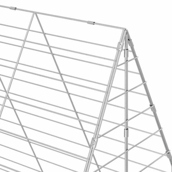vidaXL Klietka pre králiky Strieborná 400 x 100 x 210 cm – Obrázok 10