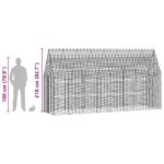 vidaXL Klietka pre králiky Strieborná 400 x 100 x 210 cm – Obrázok 12