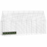 vidaXL Klietka pre králiky Strieborná 400 x 100 x 210 cm – Obrázok 2