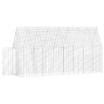 vidaXL Klietka pre králiky Strieborná 400 x 100 x 210 cm – Obrázok 5