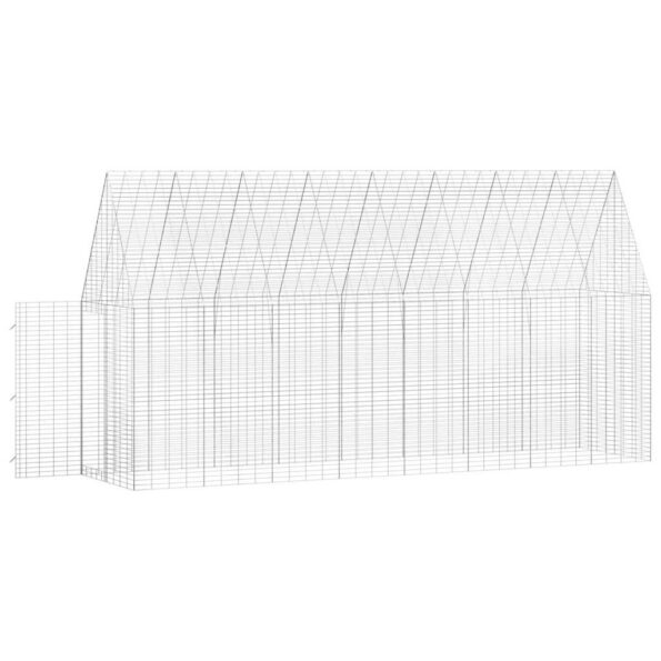vidaXL Klietka pre králiky Strieborná 400 x 100 x 210 cm – Obrázok 5