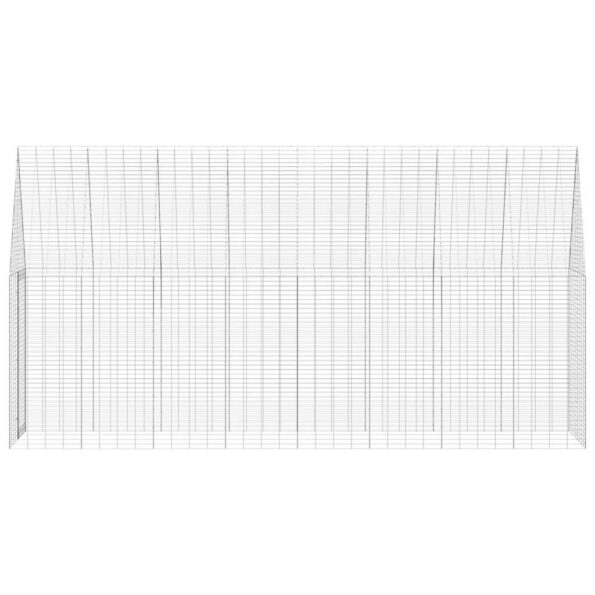 vidaXL Klietka pre králiky Strieborná 400 x 100 x 210 cm – Obrázok 6