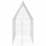 vidaXL Klietka pre králiky Strieborná 400 x 100 x 210 cm – Obrázok 7