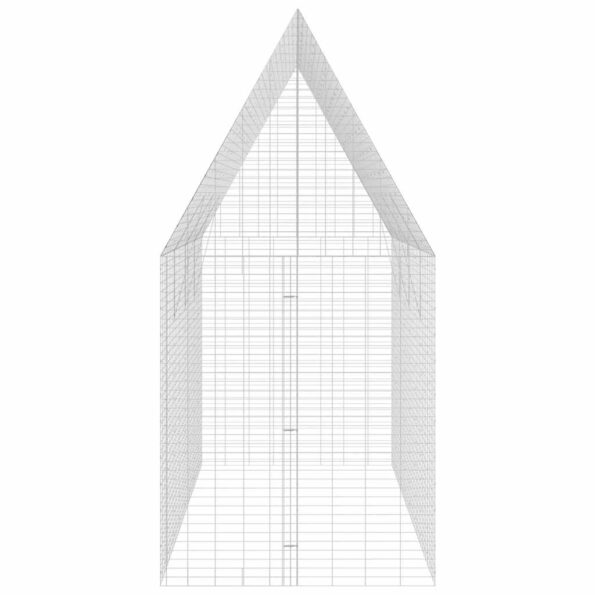 vidaXL Klietka pre králiky Strieborná 400 x 100 x 210 cm – Obrázok 7