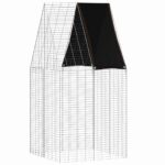 vidaXL Klietka pre králiky Strieborná 100 x 100 x 210 cm – Obrázok 2