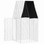 vidaXL Klietka pre králiky Strieborná 100 x 100 x 210 cm – Obrázok 6