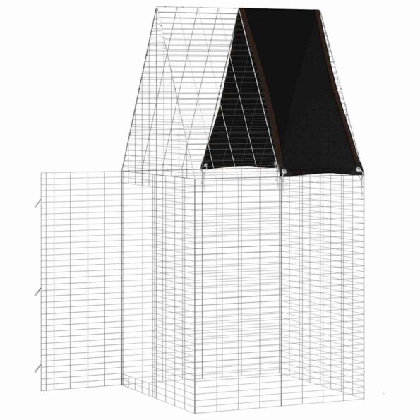 vidaXL Klietka pre králiky Strieborná 100 x 100 x 210 cm – Obrázok 6
