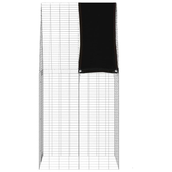 vidaXL Klietka pre králiky Strieborná 100 x 100 x 210 cm – Obrázok 8
