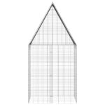 vidaXL Klietka pre králiky Strieborná 100 x 100 x 210 cm – Obrázok 9