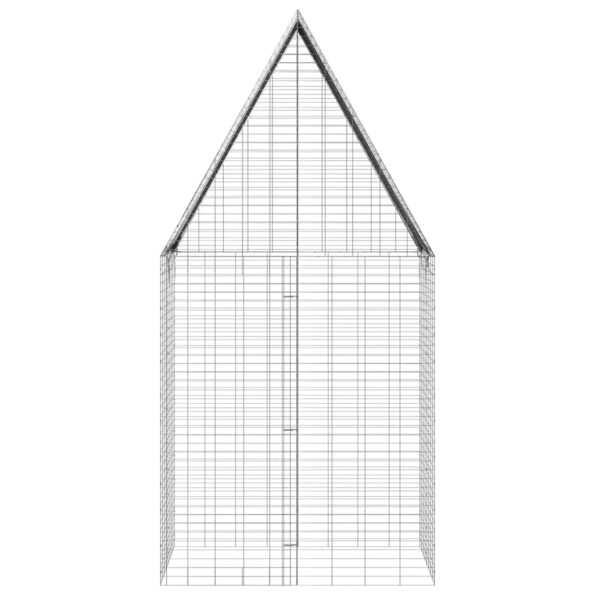 vidaXL Klietka pre králiky Strieborná 100 x 100 x 210 cm – Obrázok 9