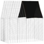vidaXL Klietka pre králiky Strieborná 200 x 100 x 210 cm – Obrázok 2