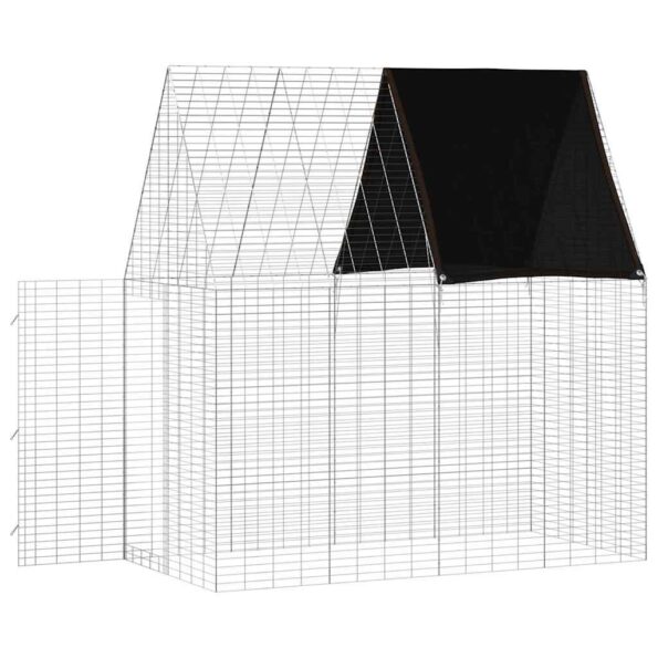 vidaXL Klietka pre králiky Strieborná 200 x 100 x 210 cm – Obrázok 6
