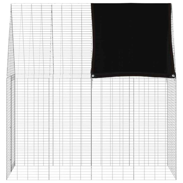 vidaXL Klietka pre králiky Strieborná 200 x 100 x 210 cm – Obrázok 8