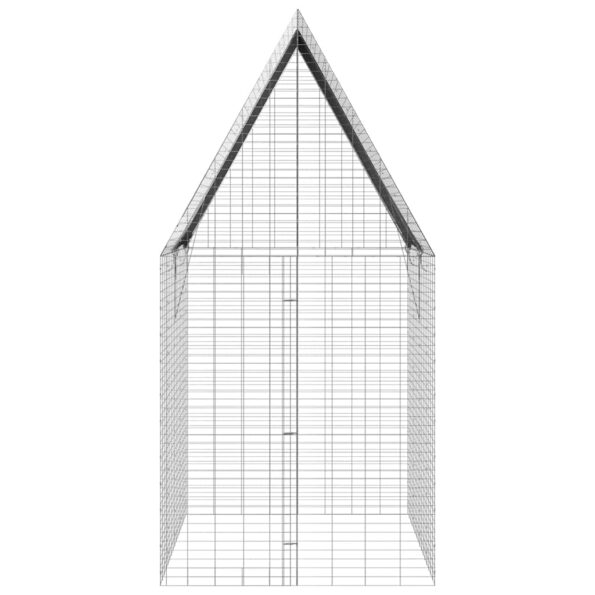 vidaXL Klietka pre králiky Strieborná 200 x 100 x 210 cm – Obrázok 9
