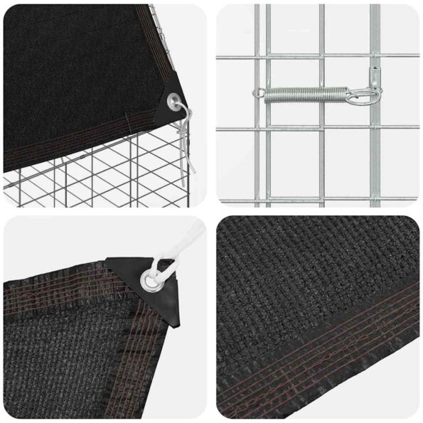 vidaXL Klietka pre králiky Strieborná 300 x 100 x 210 cm – Obrázok 10