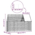 vidaXL Klietka pre králiky Strieborná 300 x 100 x 210 cm – Obrázok 12