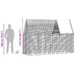 vidaXL Klietka pre králiky Strieborná 300 x 100 x 210 cm – Obrázok 13