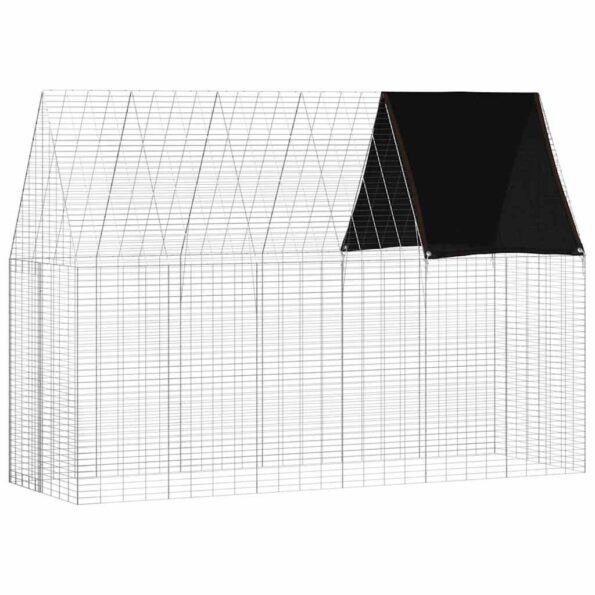 vidaXL Klietka pre králiky Strieborná 300 x 100 x 210 cm – Obrázok 2