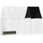 vidaXL Klietka pre králiky Strieborná 300 x 100 x 210 cm – Obrázok 3