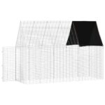 vidaXL Klietka pre králiky Strieborná 300 x 100 x 210 cm – Obrázok 6
